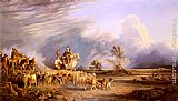 Consalvo Carelli Goat Herders In A Neapolitan Landscape painting